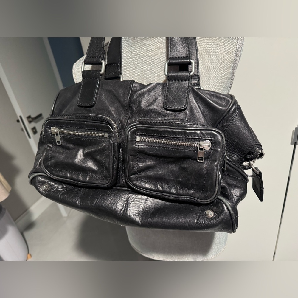 Black large leather 100% authentic Chloe handbag